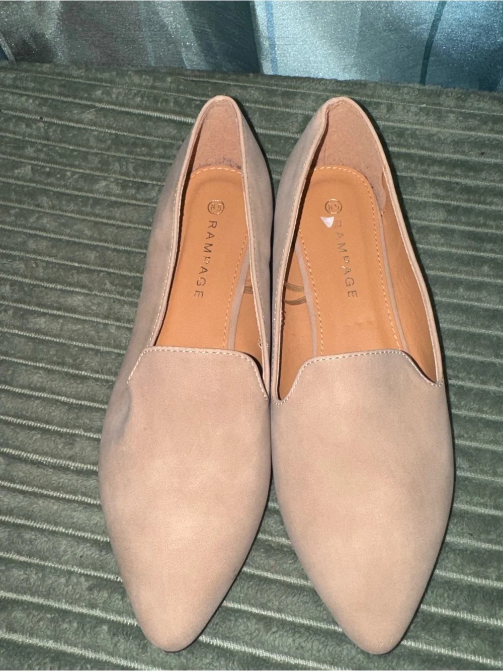 Rampage Women's Pointed Loafers Beige